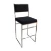 Claire Upholstered Stool Silver