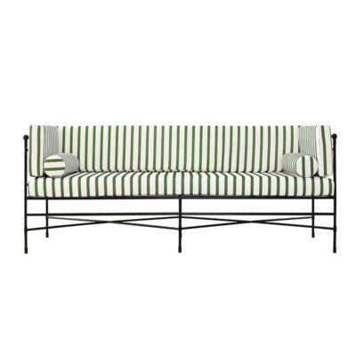Montriani Sofa White / Green Stripes