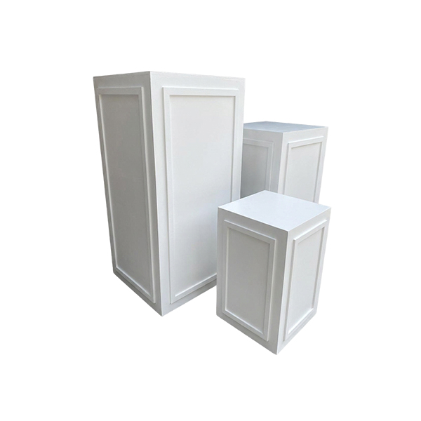 3 Columns Stage Set White
